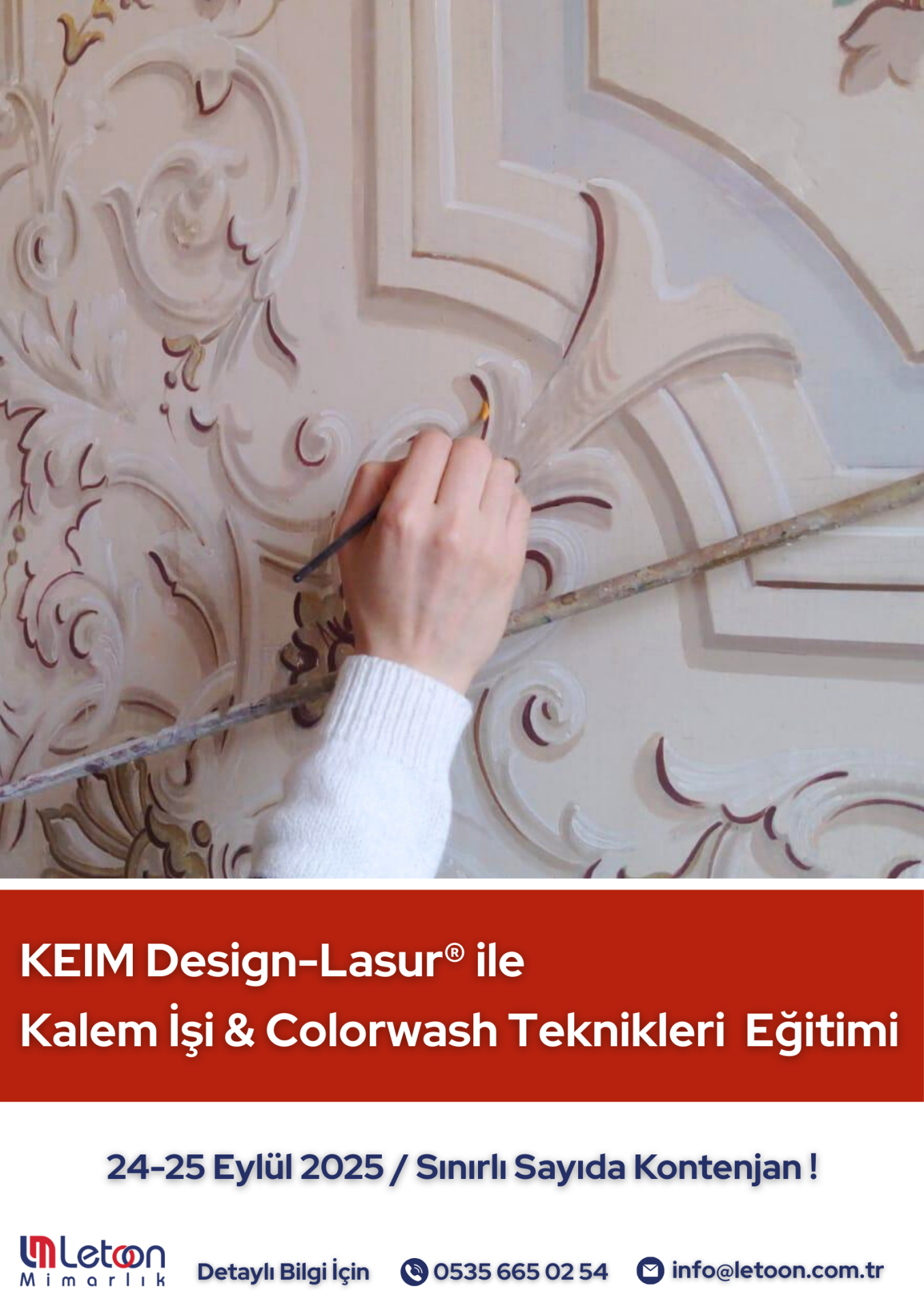 KEIM Design ile Kalem İşi ve Color Wash Teknikleri Eğitimi